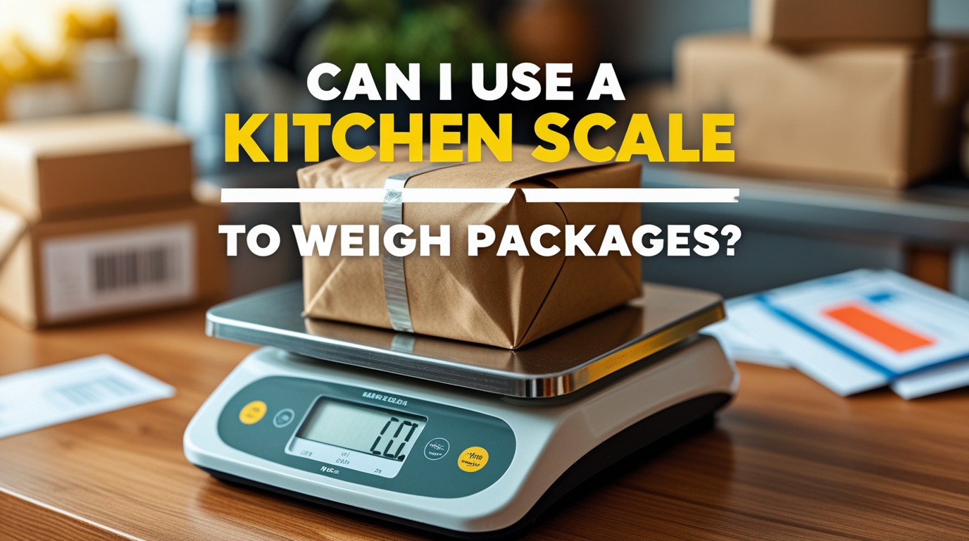 Can I use a kitchen scale to weigh packages?