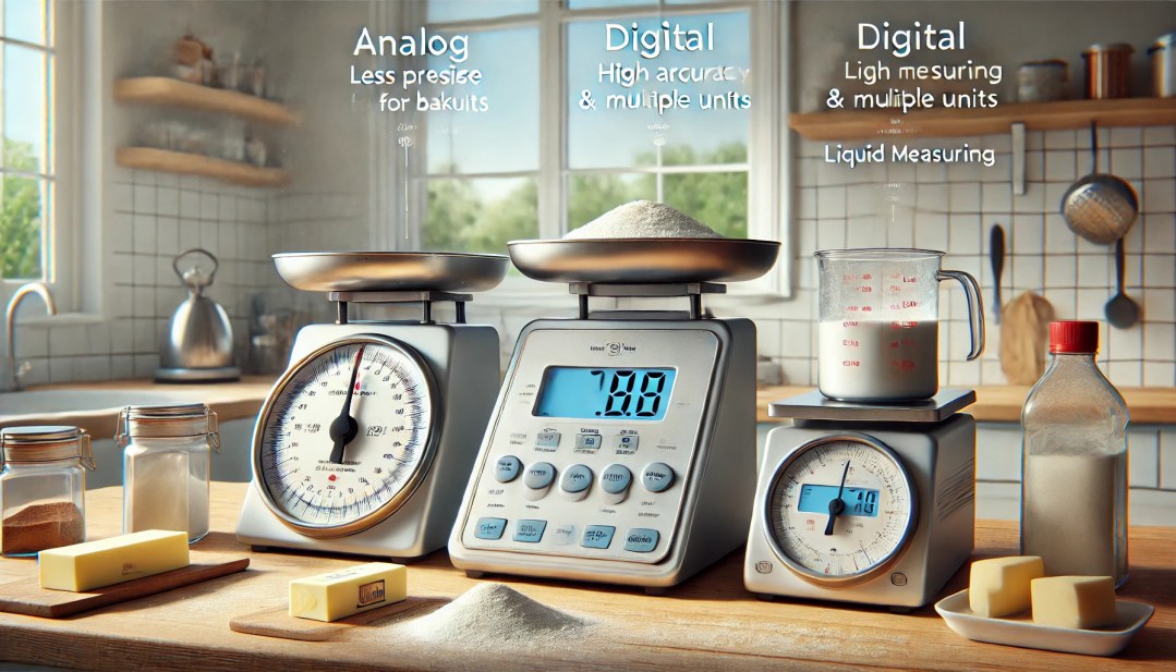 Different types of kitchen scales Different types of kitchen scales