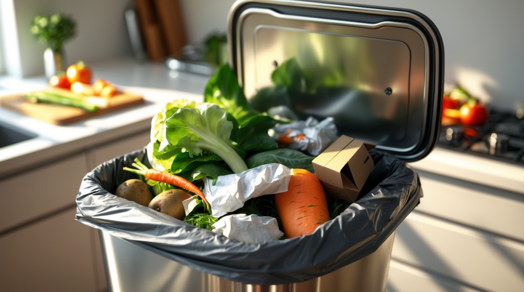 Food waste and packaging waste