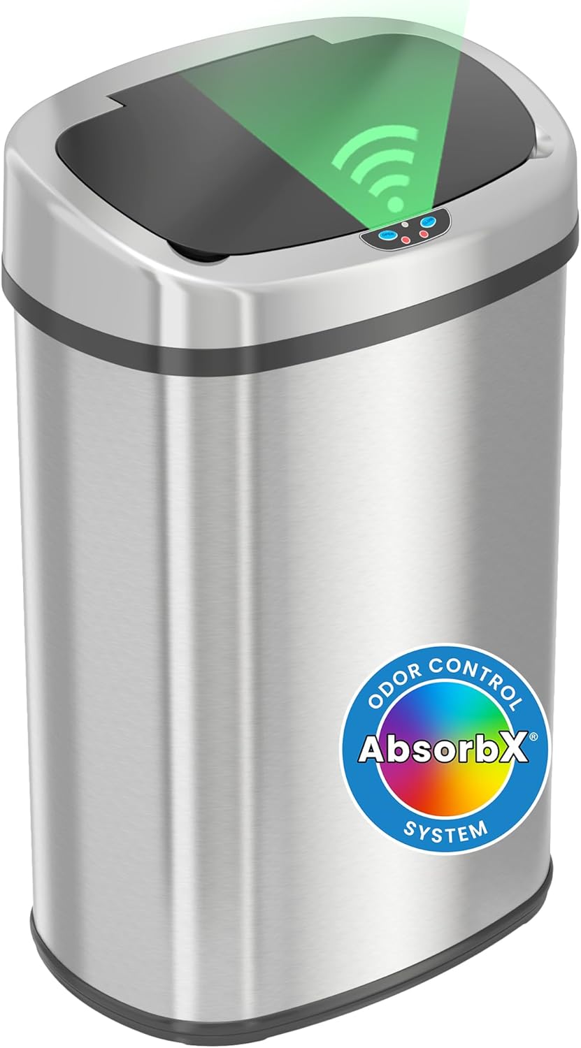 iTouchless 13 Gallon Kitchen Trash Can 
