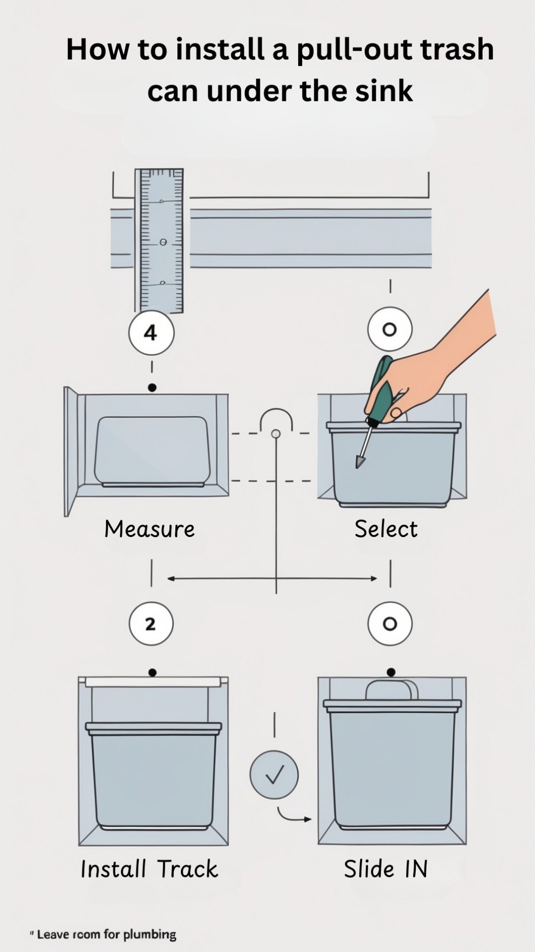 install a pull-out trash can under the sink