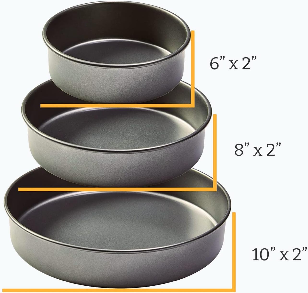 Chicago Metallic Professional 3-Piece Round Cake Pan Set Chicago Metallic Professional 3-Piece Round Cake Pan Set