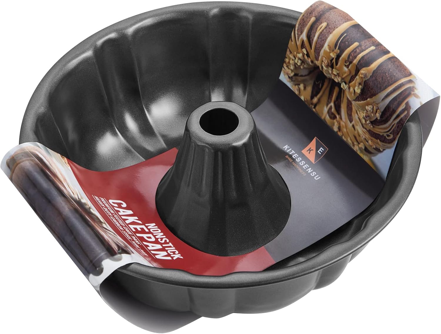 KITESSENSU 9-Inch Non-Stick Bundt Cake Pan KITESSENSU 9-Inch Non-Stick Bundt Cake Pan