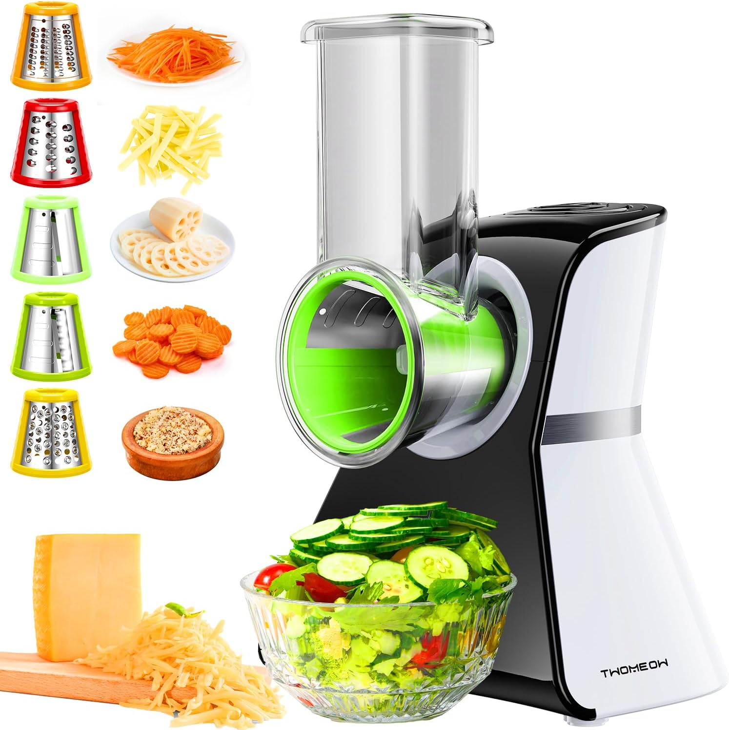 TWOMEOW Electric Cheese Grater Salad Shooter