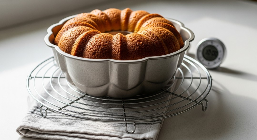 A perfectly baked bundt cake A perfectly baked bundt cake