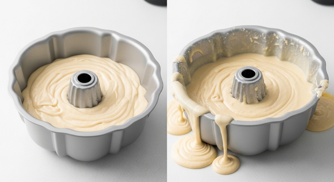 Bundt Pan Filling Comparison
