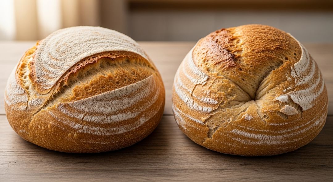 Deflated Bread Loaf Comparison