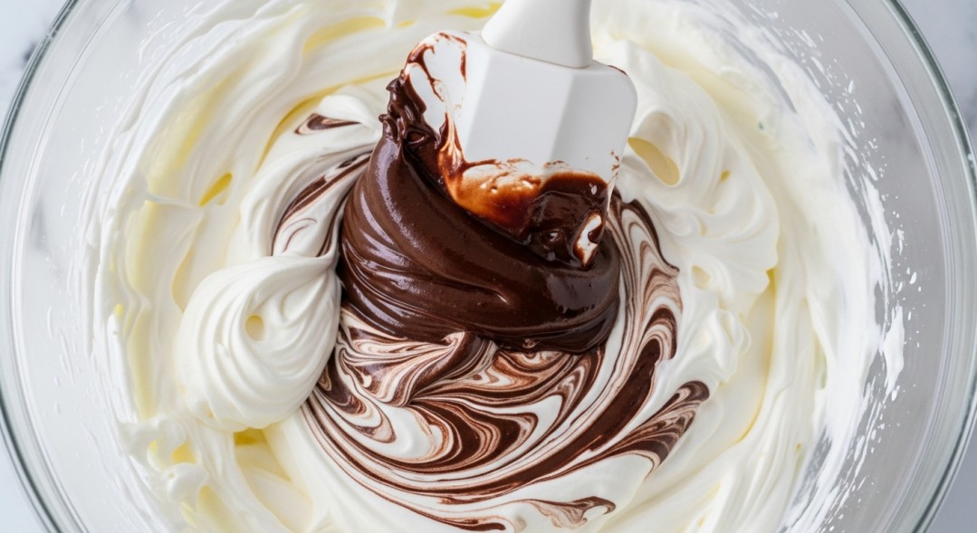 Folding Chocolate Into Whipped Cream