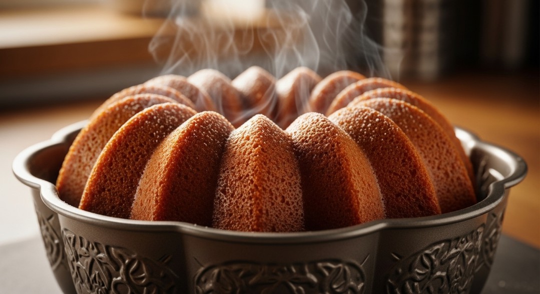 Golden Bundt Cake Freshly Baked