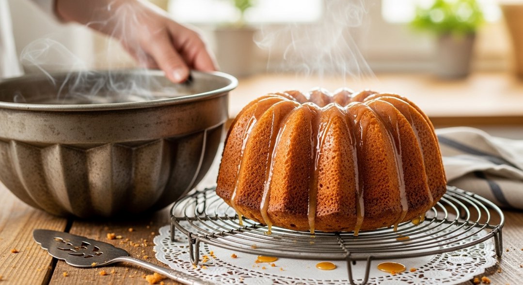 Golden Bundt Cake Unmolded