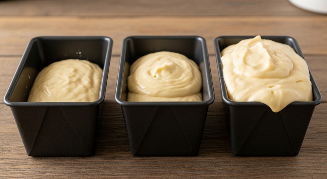 Loaf Pan Filling Levels Demonstrated