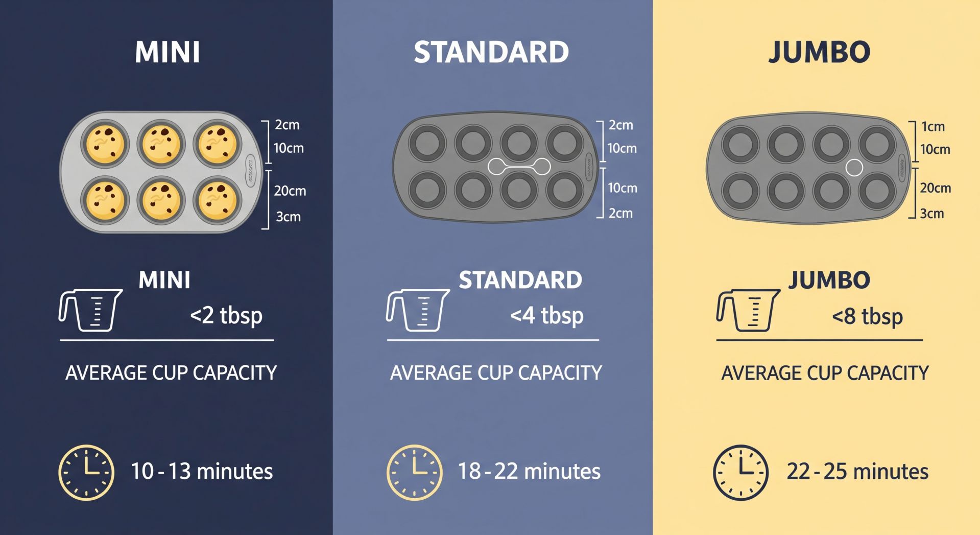 Muffin Pan Size Comparison Chart