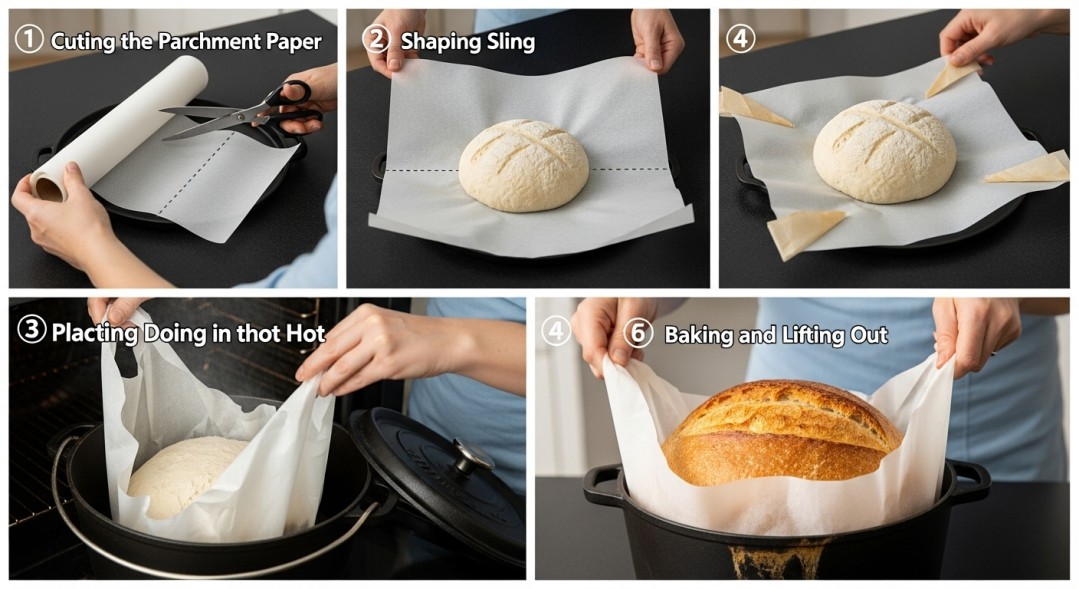 Slinging Bread with Parchment