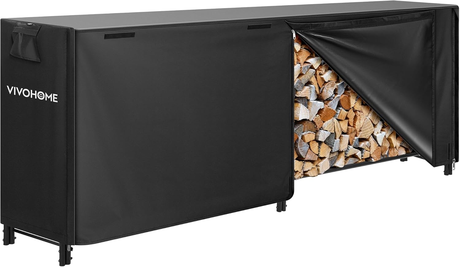VIVOHOME 8ft Firewood Rack
