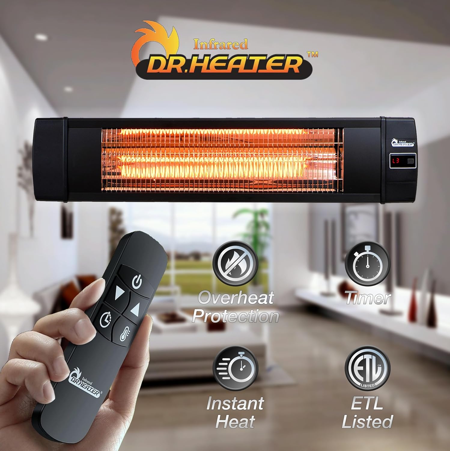 Dr Infrared Heater DR-238 Carbon Infrared Outdoor Heater