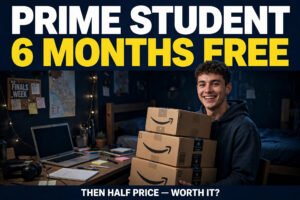 Amazon Prime for Young Adults: 6 months free, then half price